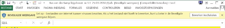 melding beveiligde weergave